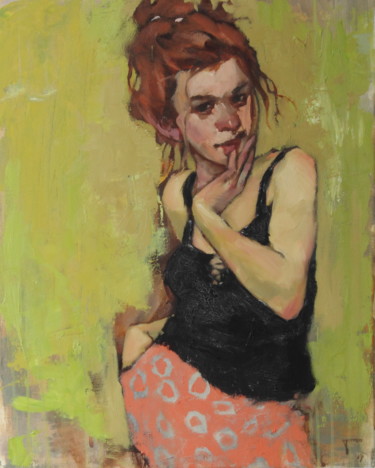 Uschi Malerei mit dem Titel "Uschi" von Dagi Talas, Original-Kunstwerk, Öl