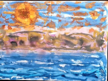 Pintura intitulada "Verão de Floripa" por Dagoberto Pereira, Obras de arte originais, Aquarela