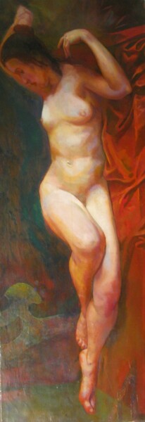 Картина под названием "Covid Christ 2020" - Dags, Подлинное произведение искусства, Масло