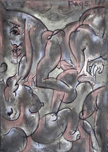 Painting titled "Sexual sublimation…" by Dags, Original Artwork, Oil