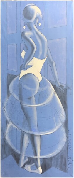 Dags Vidulejs ⓒ “Giselle” 115x55cm 2020. -900Eu www.Dags.lv Tekening getiteld "Dags Vidulejs ⓒ “G…" door Dags Vidulejs, Origineel Kunstwerk, Krijt