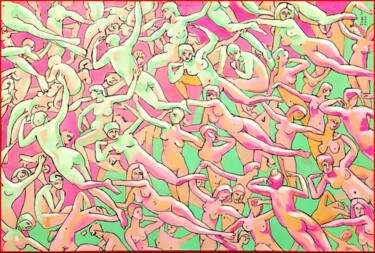 "BUTTERFLIES DANCE.…" başlıklı Tablo Dags tarafından, Orijinal sanat, Petrol