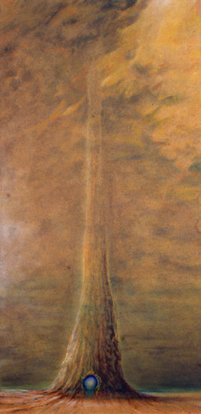 Peinture intitulée "L'ocre" par Errance, Œuvre d'art originale, Huile