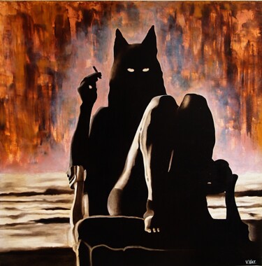Malerei mit dem Titel "Sunset stories." von Daheaven Art, Original-Kunstwerk, Öl Auf Keilrahmen aus Holz montiert