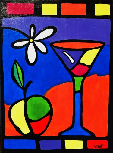 Painting titled "Still life - 2." by Daheaven Art, Original Artwork, Acrylic Mounted on Wood Stretcher frame