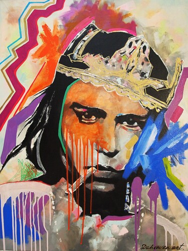 Peinture intitulée "Tired prince." par Daheaven Art, Œuvre d'art originale, Huile Monté sur Châssis en bois