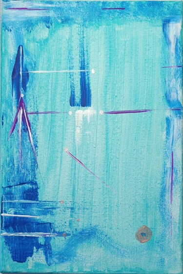 Ζωγραφική με τίτλο "Poseidon" από Dahlia, Αυθεντικά έργα τέχνης, Ακρυλικό