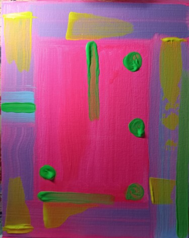 Schilderij getiteld "Candy" door Dahlia, Origineel Kunstwerk, Acryl Gemonteerd op Karton