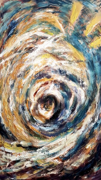 Peinture intitulée ""SOUL OF THE UNIVER…" par Daina Maslauskaite, Œuvre d'art originale, Huile Monté sur Châssis en bois