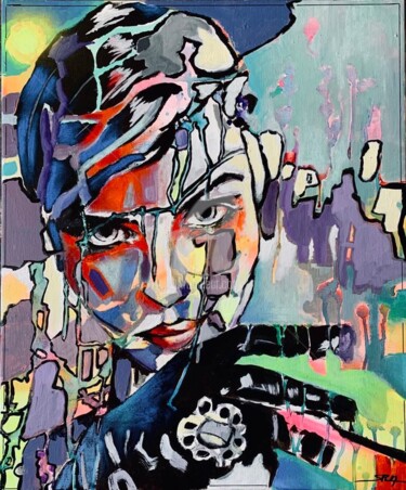 Peinture intitulée "Robots" par Stephane Daireaux, Œuvre d'art originale, Acrylique