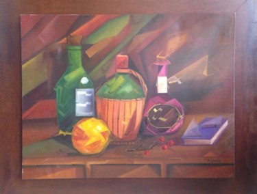 Malerei mit dem Titel "sin titulo - Bodegón" von Dairo Muñoz, Original-Kunstwerk, Öl