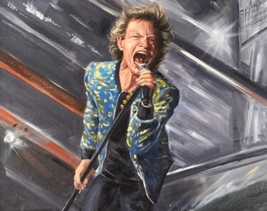 Painting titled "Mick Forever" by Daisy Dimphna, Original Artwork, Oil
