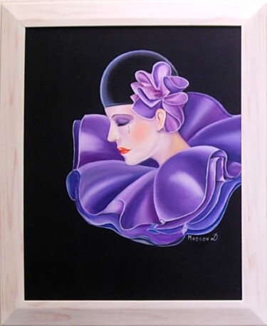 Painting titled "Pierrette" by Daisy Masson, Original Artwork, Oil