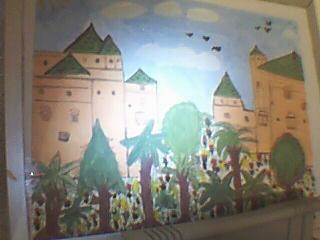 Peinture intitulée "château" par Youssef Yemmouni, Œuvre d'art originale