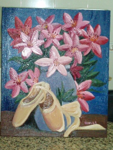 Pintura titulada "fantasia floral con…" por Dakota Tarraga, Obra de arte original
