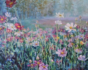 Peinture intitulée ""Полевые цветы"" par Larisa Kruglova, Œuvre d'art originale, Huile