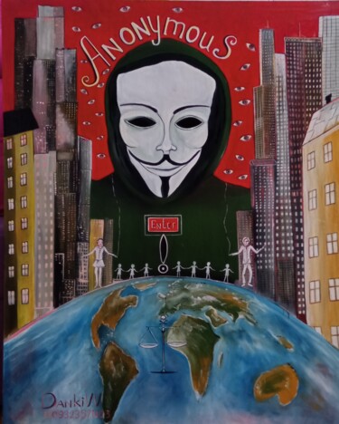 Pittura intitolato "Anonymous" da Vladislav Dankiv, Opera d'arte originale, Olio