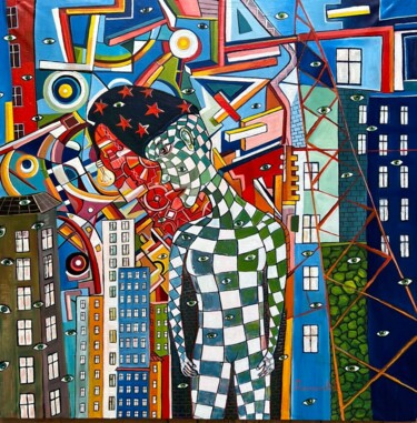Картина под названием "Печалька" - Vladislav Dankiv, Подлинное произведение искусства, Масло