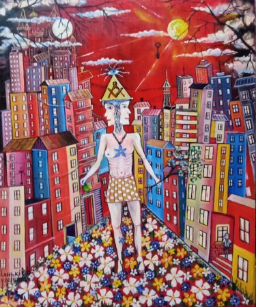 Картина под названием "Массонский инь-янь" - Vladislav Dankiv, Подлинное произведение искусства, Масло