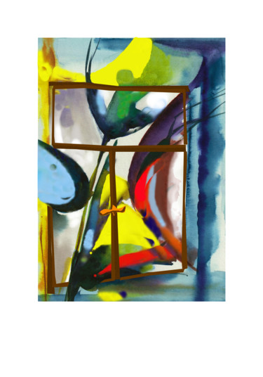 Digitale Kunst mit dem Titel "Country window" von Dalibor Dubový, Original-Kunstwerk, 2D digitale Arbeit