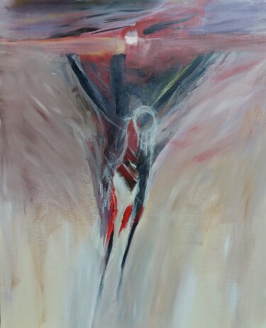 Painting titled "Cristo" by Dalila Silva, Original Artwork, Acrylic