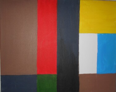 Pintura intitulada "Geométrico colorido" por Dalila Silva, Obras de arte originais, Acrílico