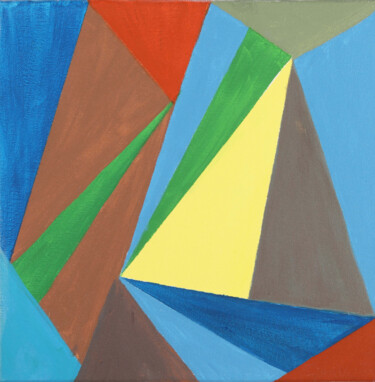 Painting titled "Triângulo" by Dalila Silva, Original Artwork, Acrylic