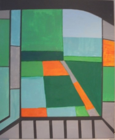 Pintura intitulada "Da minha janela" por Dalila Silva, Obras de arte originais, Acrílico