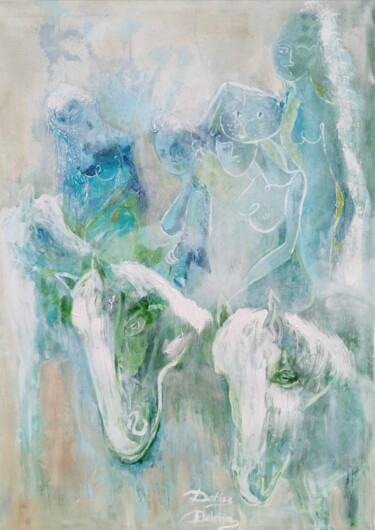 Malerei mit dem Titel "The Dawnbrokers" von Dalma Dobisz, Original-Kunstwerk, Öl