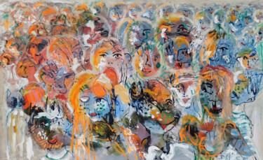 Malerei mit dem Titel "les enfants sont le…" von Dalma Dobisz, Original-Kunstwerk, Öl