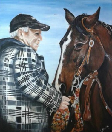 Painting titled "Pappy" by Janike Castonguay, Original Artwork, Acrylic