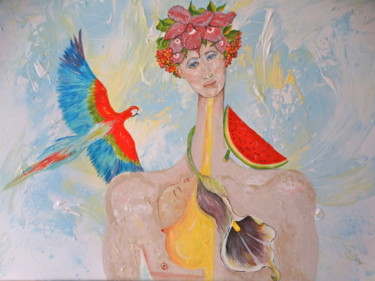 Peinture intitulée "Costa Rica" par David Alvarado Mora, Œuvre d'art originale, Acrylique