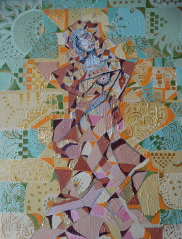 Peinture intitulée "Mujeres de Piedra" par David Alvarado Mora, Œuvre d'art originale, Acrylique