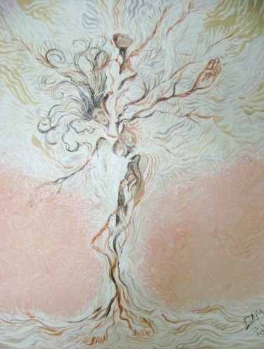 Peinture intitulée "El femenino del arb…" par David Alvarado Mora, Œuvre d'art originale