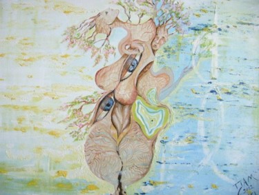 Peinture intitulée "El femenino del arb…" par David Alvarado Mora, Œuvre d'art originale, Huile