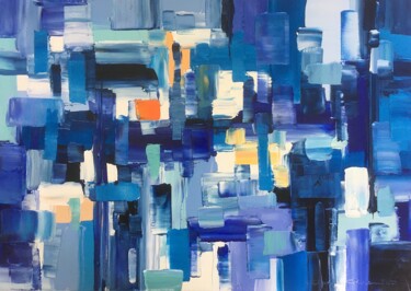 Pintura titulada "Blue dream" por Dam Domido, Obra de arte original, Oleo Montado en Bastidor de camilla de madera