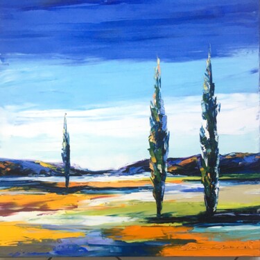 Painting titled "Ma Provence" by Dam Domido, Original Artwork, Oil