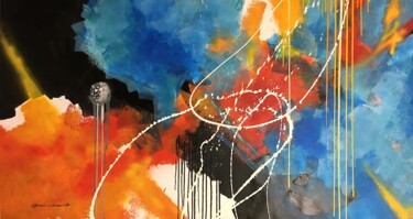 Pintura intitulada "Énergie abstraite" por Dam Domido, Obras de arte originais, Acrílico