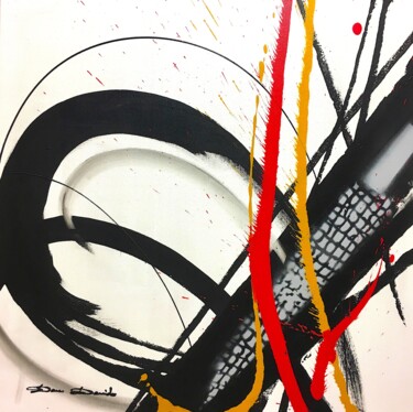 Pintura titulada "Red point" por Dam Domido, Obra de arte original, Acrílico Montado en Bastidor de camilla de madera
