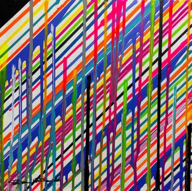 "Espoir coloré" başlıklı Tablo Dam Domido tarafından, Orijinal sanat, Akrilik Ahşap Sedye çerçevesi üzerine monte edilmiş