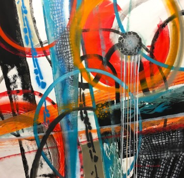 Malerei mit dem Titel "Colorfull abstracti…" von Dam Domido, Original-Kunstwerk, Acryl