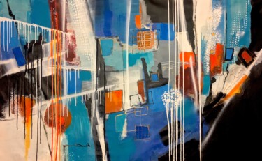 Malerei mit dem Titel "Blue world" von Dam Domido, Original-Kunstwerk, Acryl