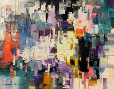 Peinture intitulée "Full colors world" par Dam Domido, Œuvre d'art originale, Huile Monté sur Châssis en bois