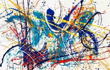 Malarstwo zatytułowany „Blue space” autorstwa Dam Domido, Oryginalna praca, Akryl