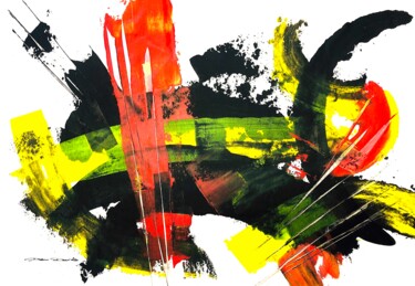 Картина под названием "Abstraction minimal…" - Dam Domido, Подлинное произведение искусства, Акрил
