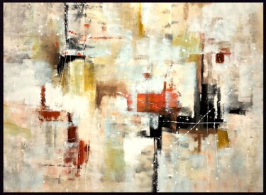 Painting titled "Composition abstrai…" by Dam Domido, Original Artwork, Acrylic