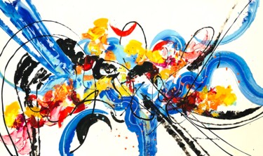 Malerei mit dem Titel "Blue feeling" von Dam Domido, Original-Kunstwerk, Acryl