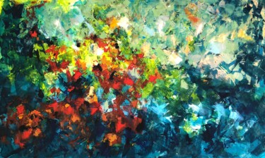 Peinture intitulée "Feuillage d'automne" par Dam Domido, Œuvre d'art originale, Acrylique