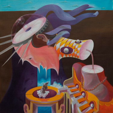 Картина под названием "The dream is not in…" - Dam Tung, Подлинное произведение искусства, Масло