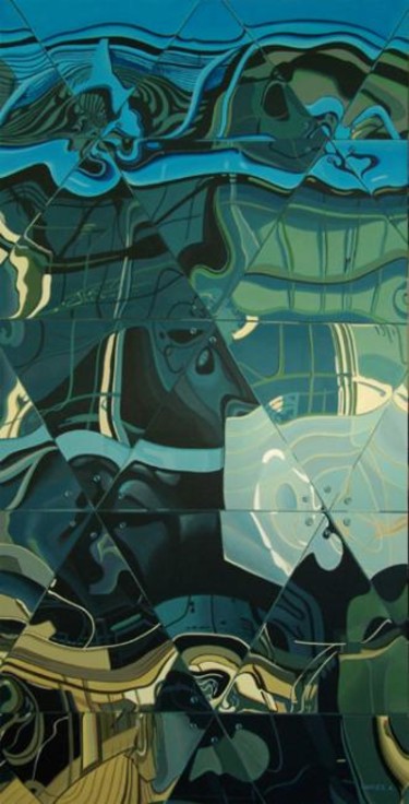 Peinture intitulée "REFLETS 2" par Alain Dambès, Œuvre d'art originale, Acrylique